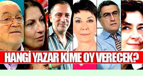 Hangi yazar, hangi partiye oy verecek?