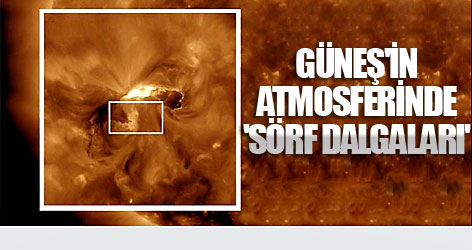 Güneş'in atmosferinde 'sörf dalgaları'
