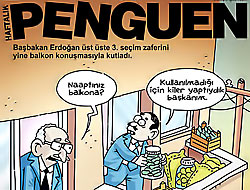 'Balkon' Penguen'in kapağında...