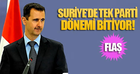 Suriye'de tek parti dönemi bitiyor