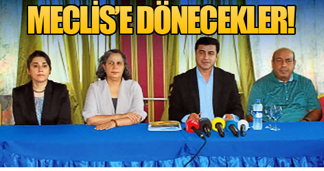 Meclis’e dönecekler!