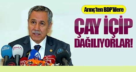 Arınç’ten BDP’lilere: Çay içip dağılıyorlar