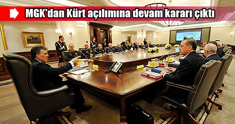 MGK'dan Kürt açılımına devam kararı