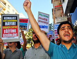 Diyarbakır’da Anadil ve Başörtüsü yasağı protesto edildi