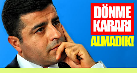 Demirtaş: Dönme kararı almadık!
