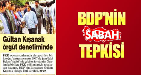 BDP'den Sabah gazetesine tepki