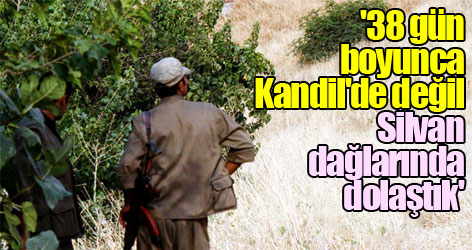 '38 gün boyunca Kandil'de değil, Silvan dağlarında dolaştık'