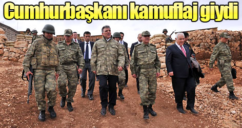 Cumhurbaşkanı Gül kamuflaj giydi