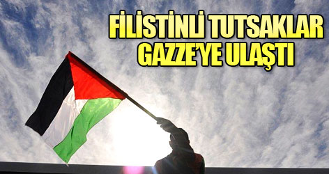 Filistinli tutsaklar Gazze’ye ulaştı