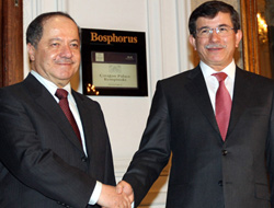 Barzani ile Davutoğlu görüştü