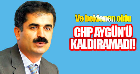 Ve beklenen oldu: CHP Aygün'ü kaldıramadı!