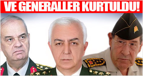 Emekli generaller hakkında takipsizlik