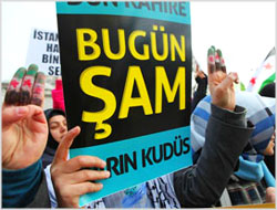 Beyazıt'ta Suriye protestosu