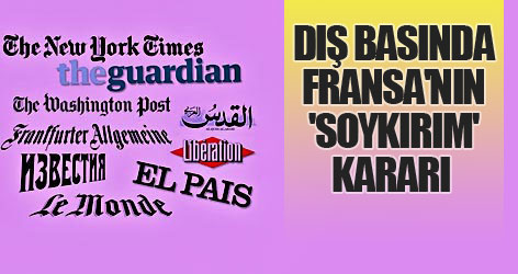 Fransa'nın 'soykırım' kararı dış basında