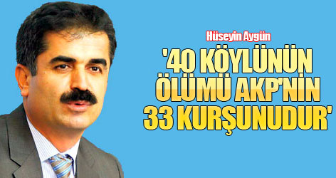 '40 köylünün ölümü AKP'nin 33 kurşunudur'