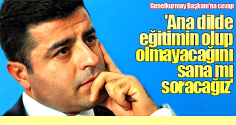 'Ana dilde eğitimin olup olmayacağını sana mı soracağız'