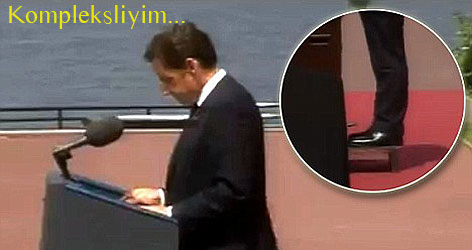 Sarkozy'yi 5 santimetre topuk kesmedi