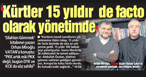 Orhan Miroğlu: Tarih PKK’ye, geçmişine karşı bir gelecek sunuyor