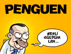 Penguen Erdoğanı böyle güldürdü!