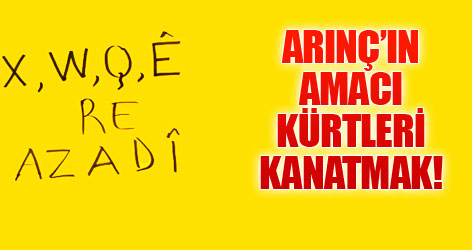 Arınç’ın amacı Kürtleri kanatmak!