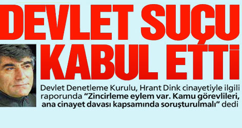 Devlet suçu kabul etti!