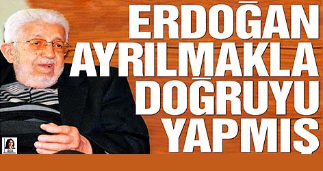 Recai Kutan: Erdoğan ayrılmakla doğruyu yapmış!