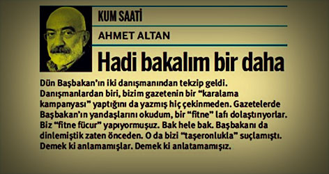 Ahmet Altan bugün de çok sert!