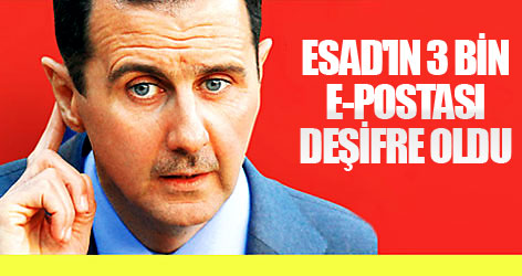 Esad'ın 3 bin e-postası deşifre oldu
