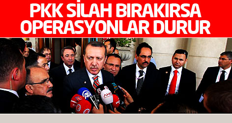 Erdoğan: PKK silah bırakırsa operasyonlar durur!