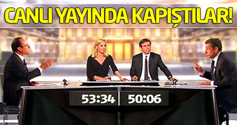 Sarkozy ile Hollande canlı yayında kapıştı!