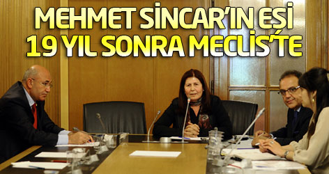 Sincar'ın eşi 19 yıl sonra Meclis'te