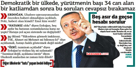 Demokratik bir ülkede bu soruları cevapsız kalmaz!