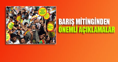 Barış Mitinginden önemli açıklamalar