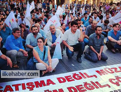 Diyarbakır'daki olaylar Taksim'de protesto edildi