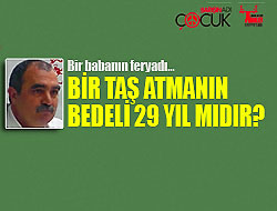 Bir taş atmanın bedeli 29 yıl mıdır?