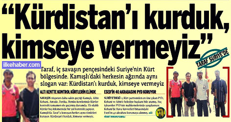 'Kürdistan’ı kurduk, kimseye vermeyiz'