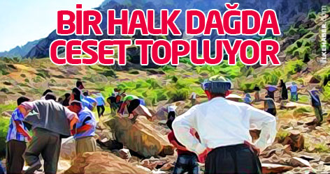 Bir halk dağda ceset topluyor!