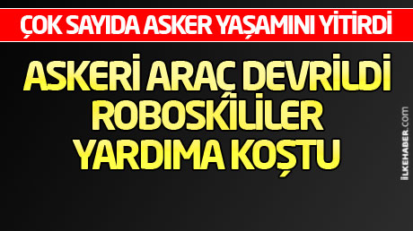 Askeri araç devrildi, Roboskililer yardıma koştu