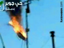 Şam'da helikpoter düştü!