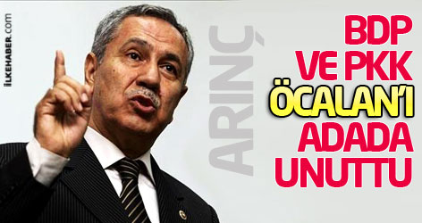 Arınç: BDP ve PKK Öcalan'ı adada unuttu