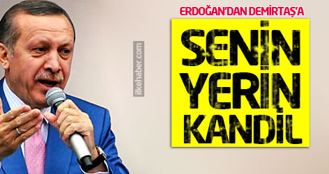 Erdoğan'dan Demirtaş'a: Senin yerin Kandil
