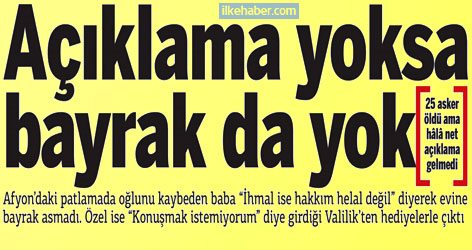 Açıklama yoksa bayrak da yok!