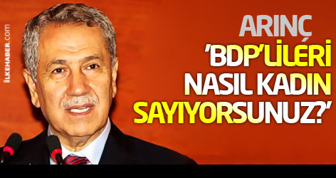 Bülent Arınç: 'BDP'lileri nasıl kadın sayıyorsunuz?'