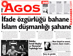 Agos Gazetesi'nden anlamlı manşet!