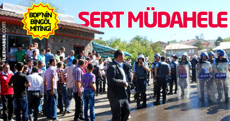 Bingöl mitingine gaz bombalı müdahale