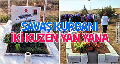 Savaş kurbanı iki kuzen yan yana...