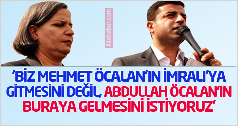 'Biz Mehmet Öcalan'ın İmralı'ya gitmesini değil, Abdullah Öcalan'ın buraya gelmesini istiyoruz'