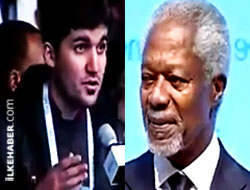 Bir Kürt gencinden Kofi Annan'a Kürdistan resti!