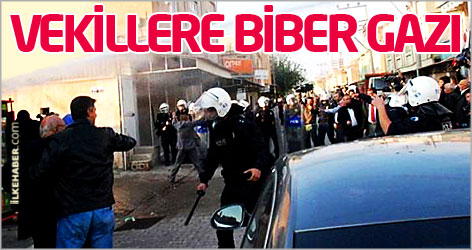 BDP’li vekillere biber gazı