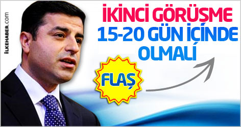 Demirtaş: İkinci görüşme 15-20 gün içinde olmalı